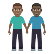 👨🏾‍🤝‍👨🏿 Emoji Dois Homens De Mãos Dadas: Pele Morena Escura E Pele Escura na JoyPixels 5.5.