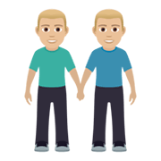 👬🏼 Emoji händchenhaltende Männer: mittelhelle Hautfarbe JoyPixels 5.5.