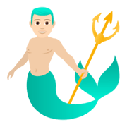 🧜🏻‍♂️ Emoji Sirena Hombre: Tono De Piel Claro en JoyPixels 5.5.