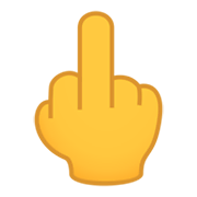 🖕 Emoji Dedo Corazón Hacia Arriba en JoyPixels 5.5.