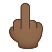 🖕🏾 Emoji Dedo Do Meio: Pele Morena Escura na JoyPixels 5.5.