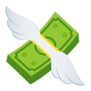 💸 Emoji Geldschein mit Flügeln JoyPixels 5.5.