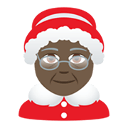 🤶🏿 Emoji Mamá Noel: Tono De Piel Oscuro en JoyPixels 5.5.