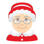 🤶🏻 Emoji Weihnachtsfrau: helle Hautfarbe JoyPixels 5.5.