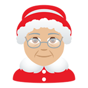 Émoji 🤶🏼 Mère Noël : Peau Moyennement Claire sur JoyPixels 5.5.