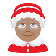 🤶🏽 Emoji Weihnachtsfrau: mittlere Hautfarbe JoyPixels 5.5.