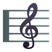 Emoji 🎼 Pentagramma su JoyPixels 5.5.