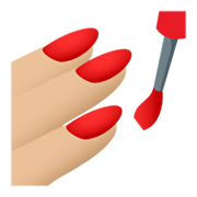 💅🏼 Emoji Pintarse Las Uñas: Tono De Piel Claro Medio en JoyPixels 5.5.