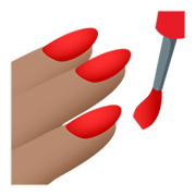 💅🏽 Emoji Pintarse Las Uñas: Tono De Piel Medio en JoyPixels 5.5.
