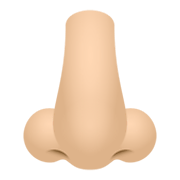 Emoji 👃🏻 Naso: Carnagione Chiara su JoyPixels 5.5.