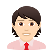 🧑🏻‍💼 Emoji Büroangestellte(r): helle Hautfarbe JoyPixels 5.5.