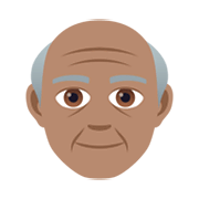 Emoji 👴🏽 Uomo Anziano: Carnagione Olivastra su JoyPixels 5.5.