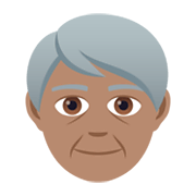 Émoji 🧓🏽 Personne âgée : Peau Légèrement Mate sur JoyPixels 5.5.