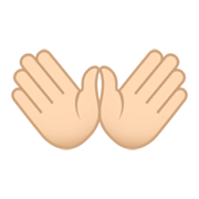 👐🏻 Emoji Manos Abiertas: Tono De Piel Claro en JoyPixels 5.5.