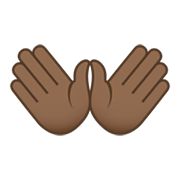 👐🏾 Emoji offene Hände: mitteldunkle Hautfarbe JoyPixels 5.5.