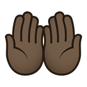 🤲🏿 Emoji Handflächen nach oben: dunkle Hautfarbe JoyPixels 5.5.