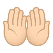 🤲🏻 Emoji Palmas Unidas Para Cima: Pele Clara na JoyPixels 5.5.