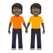 🧑🏿‍🤝‍🧑🏿 Emoji Dos Personas Dándose La Mano: Tono De Piel Oscuro en JoyPixels 5.5.
