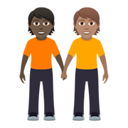 🧑🏿‍🤝‍🧑🏽 Emoji Pessoas De Mãos Dadas: Pele Escura E Pele Morena na JoyPixels 5.5.