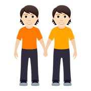 🧑🏻‍🤝‍🧑🏻 Emoji sich an den Händen haltende Personen: helle Hautfarbe JoyPixels 5.5.
