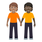 🧑🏽‍🤝‍🧑🏿 Emoji Pessoas De Mãos Dadas: Pele Morena E Pele Escura na JoyPixels 5.5.