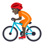 🚴🏿 Emoji Persona En Bicicleta: Tono De Piel Oscuro en JoyPixels 5.5.