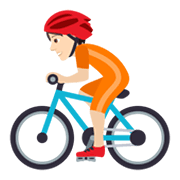 Emoji 🚴🏻 Ciclista: Carnagione Chiara su JoyPixels 5.5.