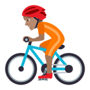 Emoji 🚴🏽 Ciclista: Carnagione Olivastra su JoyPixels 5.5.