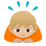 🙇🏼 Emoji Persona Haciendo Una Reverencia: Tono De Piel Claro Medio en JoyPixels 5.5.