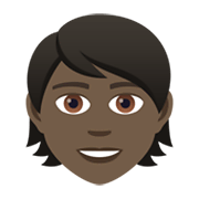 🧑🏿 Emoji Erwachsener: dunkle Hautfarbe JoyPixels 5.5.
