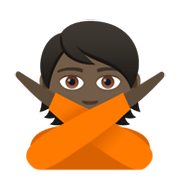 🙅🏿 Emoji Pessoa Fazendo Gesto De «não»: Pele Escura na JoyPixels 5.5.