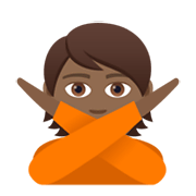 🙅🏾 Emoji Pessoa Fazendo Gesto De «não»: Pele Morena Escura na JoyPixels 5.5.