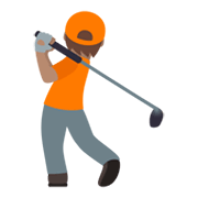 🏌🏽 Emoji Golfer(in): mittlere Hautfarbe JoyPixels 5.5.
