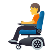 🧑‍🦼 Emoji Person in motorisiertem Rollstuhl JoyPixels 5.5.