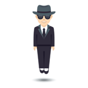 🕴🏻 Emoji schwebender Mann im Anzug: helle Hautfarbe JoyPixels 5.5.