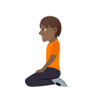 🧎🏾 Emoji Persona De Rodillas: Tono De Piel Oscuro Medio en JoyPixels 5.5.