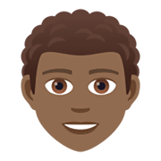 🧑🏾‍🦱 Emoji Persona: Tono De Piel Oscuro Medio, Pelo Rizado en JoyPixels 5.5.