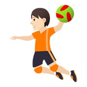 🤾🏻 Emoji Handballspieler(in): helle Hautfarbe JoyPixels 5.5.