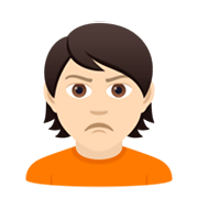 🙎🏻 Emoji schmollende Person: helle Hautfarbe JoyPixels 5.5.