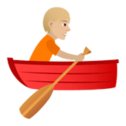 🚣🏼 Emoji Person im Ruderboot: mittelhelle Hautfarbe JoyPixels 5.5.