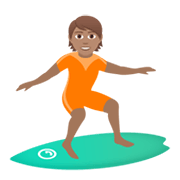 🏄🏽 Emoji Surfer(in): mittlere Hautfarbe JoyPixels 5.5.