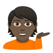 💁🏿 Emoji Infoschalter-Mitarbeiter(in): dunkle Hautfarbe JoyPixels 5.5.