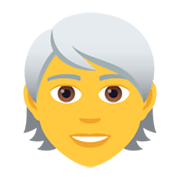 🧑‍🦳 Emoji Erwachsener: weißes Haar JoyPixels 5.5.