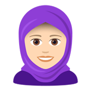 🧕🏻 Emoji Mujer Con Hiyab: Tono De Piel Claro en JoyPixels 5.5.