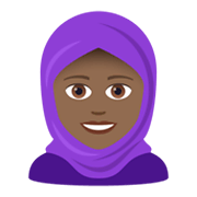 🧕🏾 Emoji Mulher Com Véu: Pele Morena Escura na JoyPixels 5.5.
