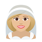 👰🏼 Emoji Novia Con Velo: Tono De Piel Claro Medio en JoyPixels 5.5.