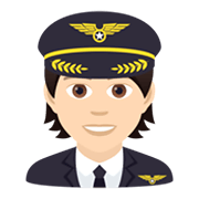 Émoji 🧑🏻‍✈️ Pilote : Peau Claire sur JoyPixels 5.5.
