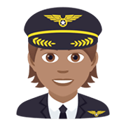 🧑🏽‍✈️ Emoji Piloto: Pele Morena na JoyPixels 5.5.