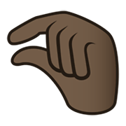 🤏🏿 Emoji Wenig-Geste: dunkle Hautfarbe JoyPixels 5.5.