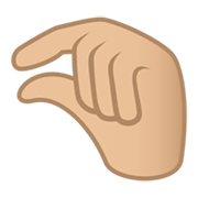🤏🏼 Emoji Mano Pellizcando: Tono De Piel Claro Medio en JoyPixels 5.5.